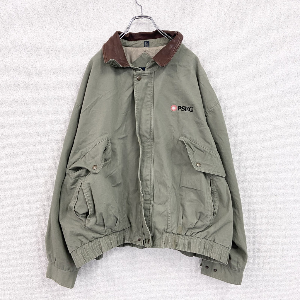 90s～　Dunbrooke Distinctive Images　ブルゾン/スイングトップ　カーキ　2XLサイズ　　ヴィンテージ　古着