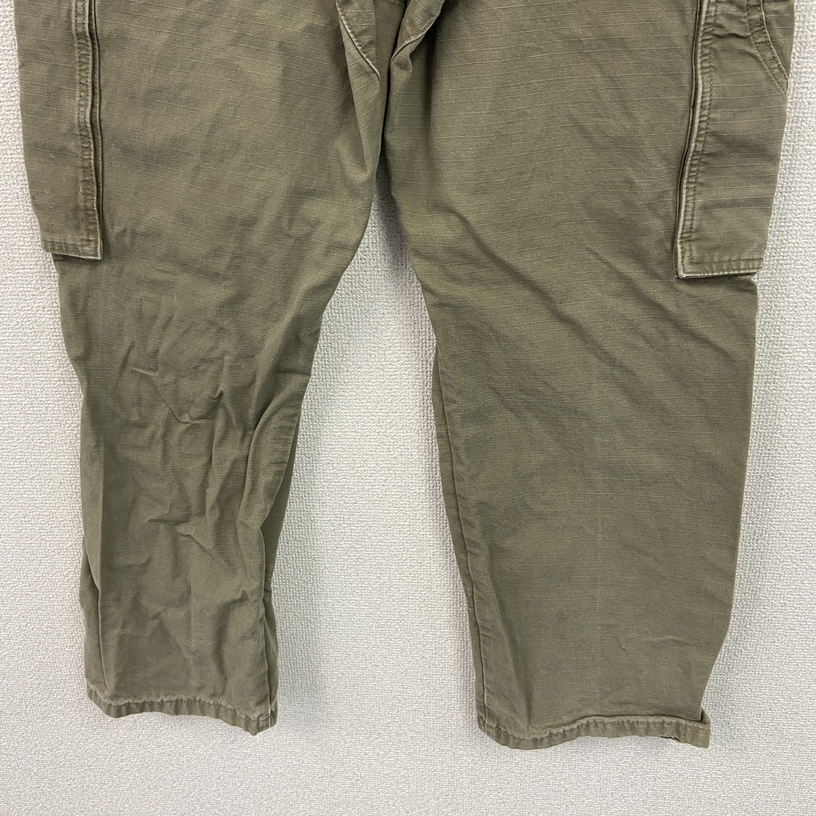 Wrangler　ラングラー　カーゴパンツ　ワークパンツ　リップストップ　ジップフライ　カーキ　古着