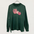 ～90s　BEST FRUIT OF THE LOOM　長袖Tシャツ/ロンT　シングルステッチ　緑　グリーン　XLサイズ　　ヴィンテージ　古着