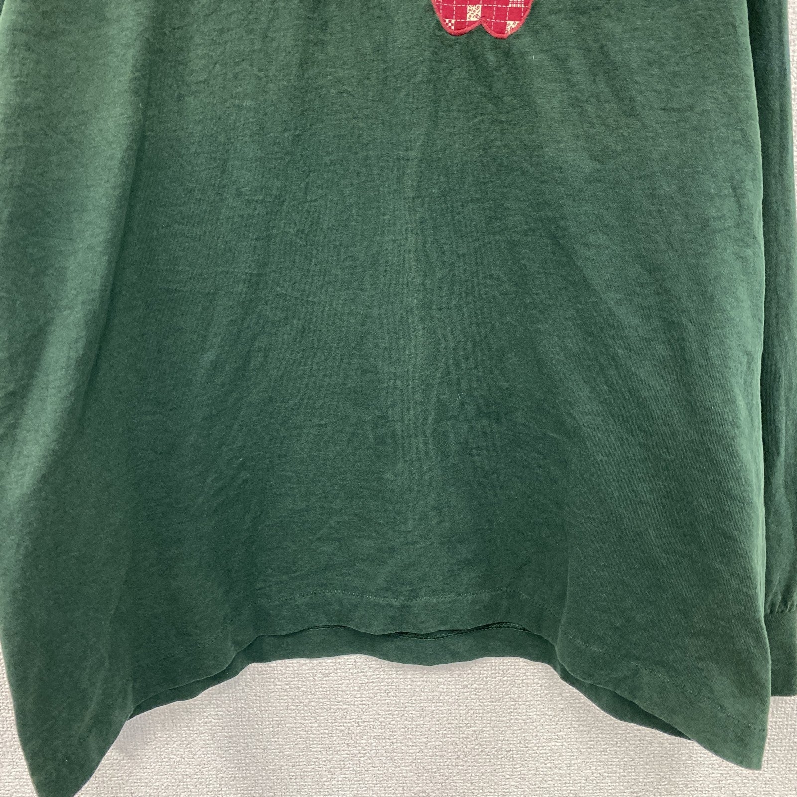 ～90s　BEST FRUIT OF THE LOOM　長袖Tシャツ/ロンT　シングルステッチ　緑　グリーン　XLサイズ　　ヴィンテージ　古着