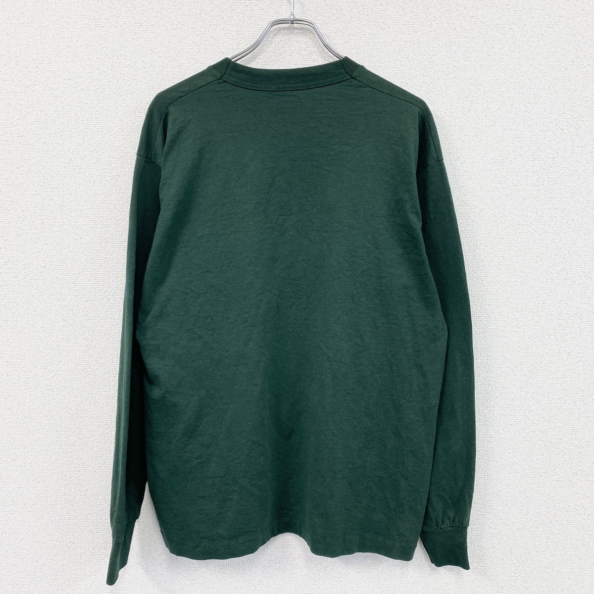～90s　BEST FRUIT OF THE LOOM　長袖Tシャツ/ロンT　シングルステッチ　緑　グリーン　XLサイズ　　ヴィンテージ　古着