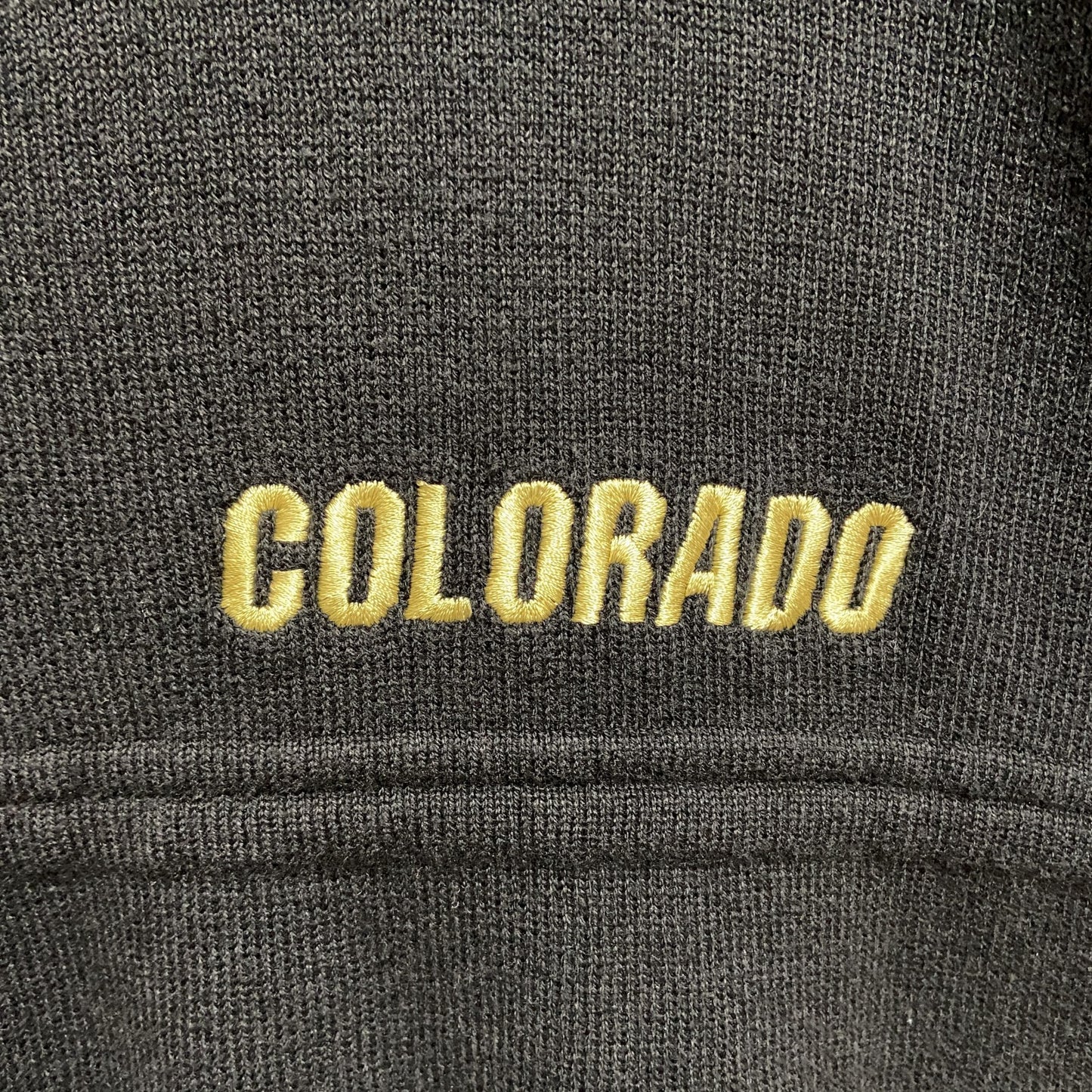 古着　used　90s　NIKE　ナイキ　ワンポイントロゴ刺繍ニットベスト　COLORADO　コロラド州　黒　ブラック　Lサイズ