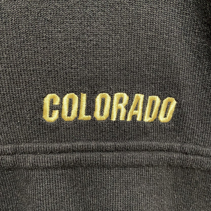 古着　used　NIKE　ナイキ　ワンポイントロゴ刺繍ニットベスト　COLORADO　コロラド州　黒　ブラック　レトロ　Lサイズ