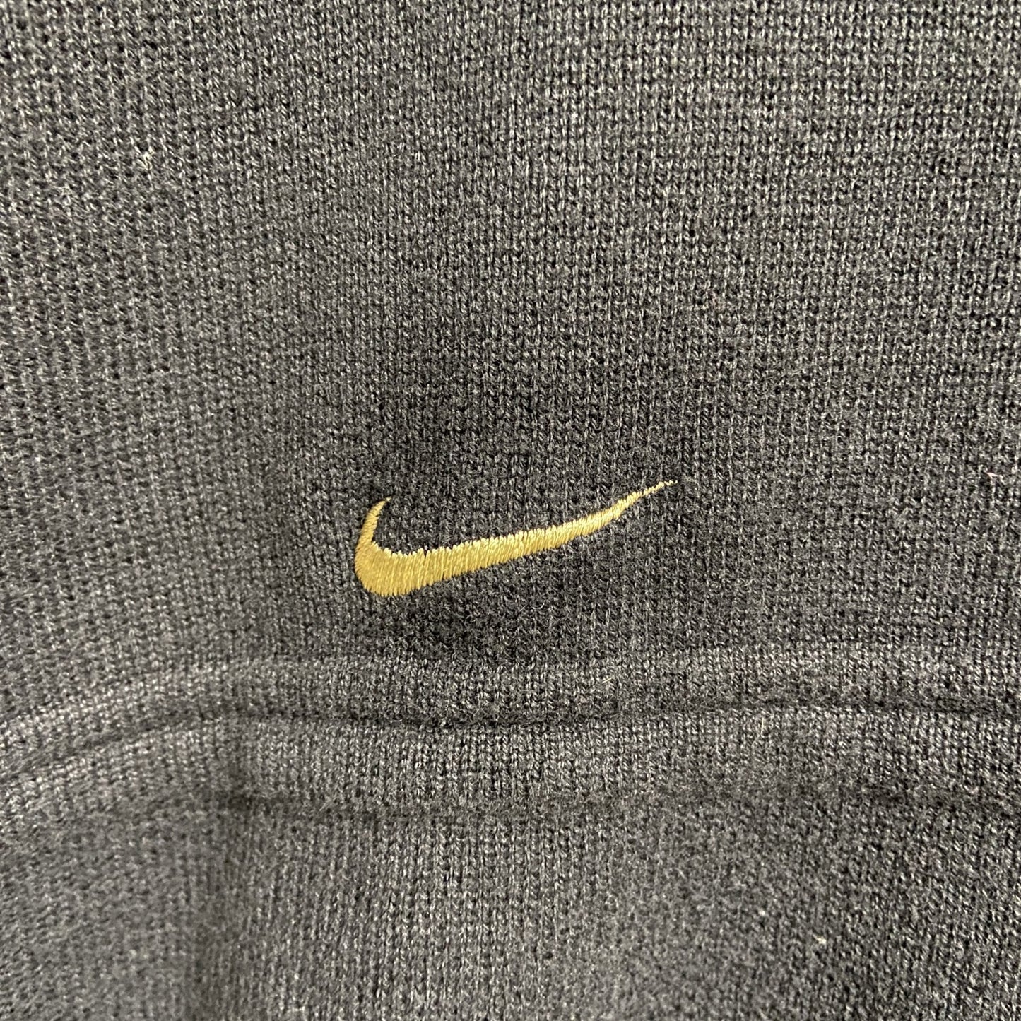 古着　used　90s　NIKE　ナイキ　ワンポイントロゴ刺繍ニットベスト　COLORADO　コロラド州　黒　ブラック　Lサイズ