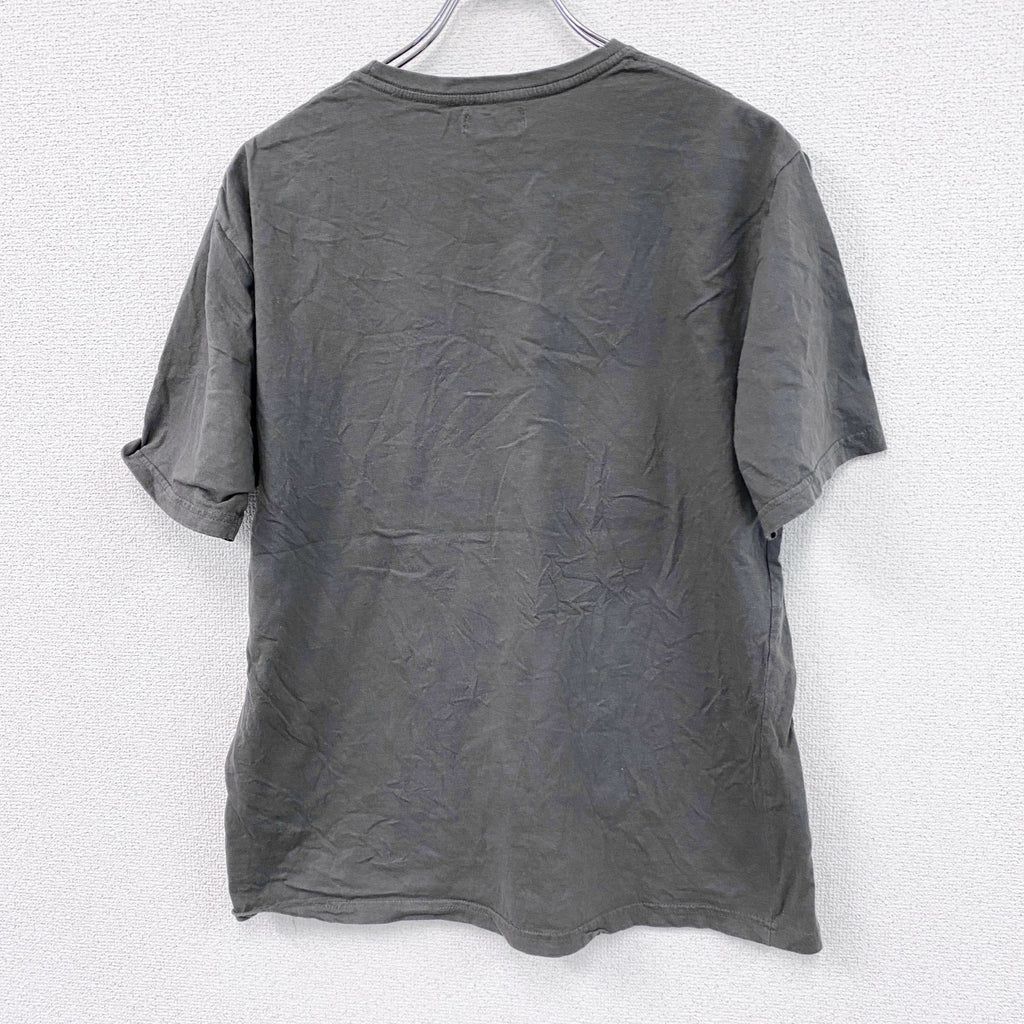 ATLAS FOR MEN　半袖プリントTシャツ　鷹　灰色　グレー　Lサイズ　古着