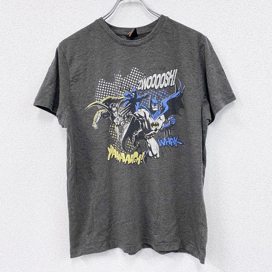 Batman　バットマン　半袖プリントTシャツ　DCコミックス　灰色　グレー