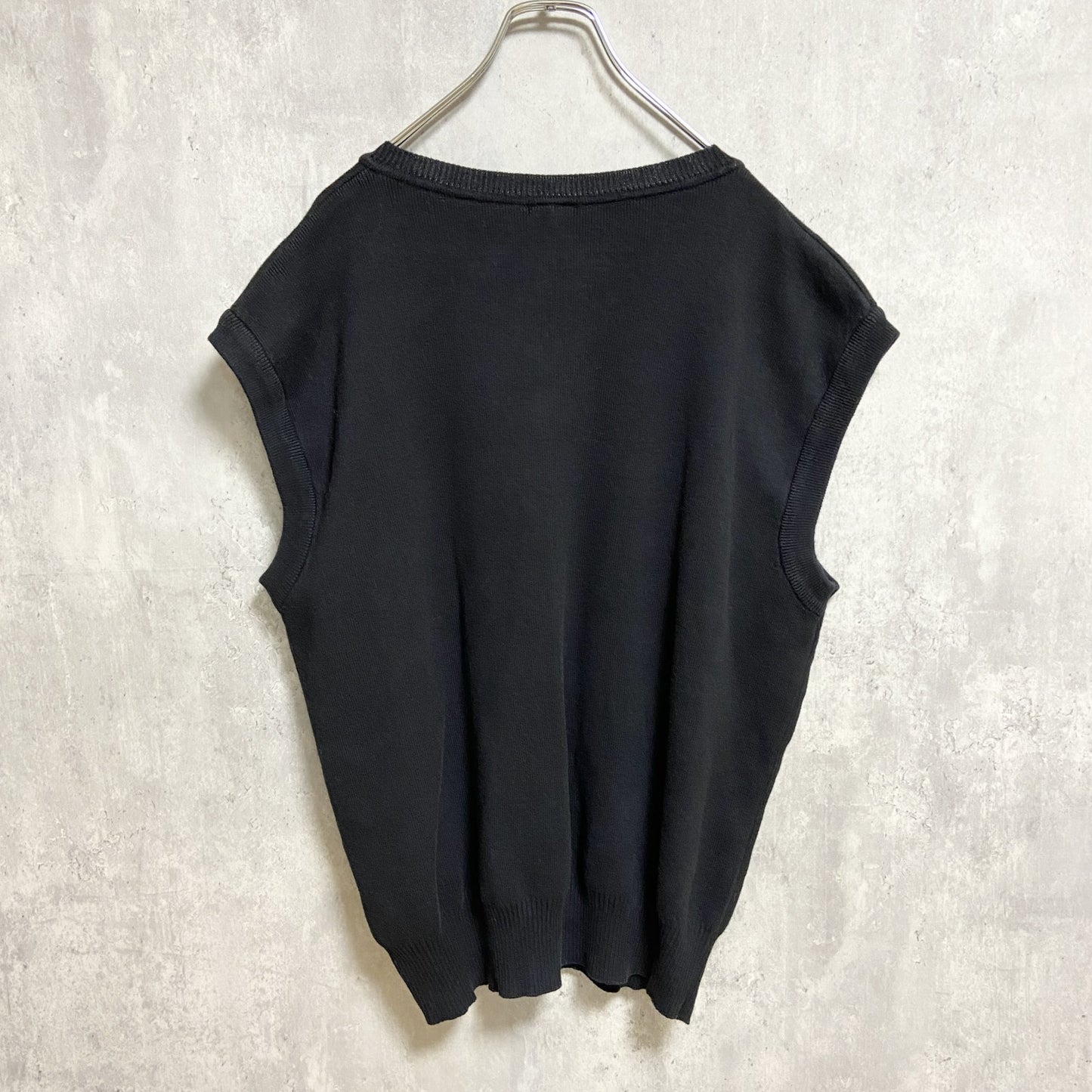 古着　used　90s　NIKE　ナイキ　ワンポイントロゴ刺繍ニットベスト　COLORADO　コロラド州　黒　ブラック　Lサイズ