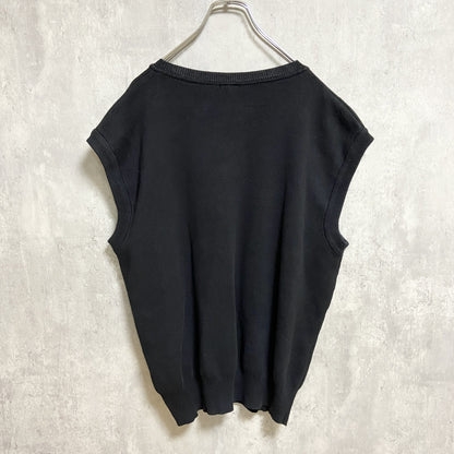 古着　used　90s　NIKE　ナイキ　ワンポイントロゴ刺繍ニットベスト　COLORADO　コロラド州　黒　ブラック　Lサイズ