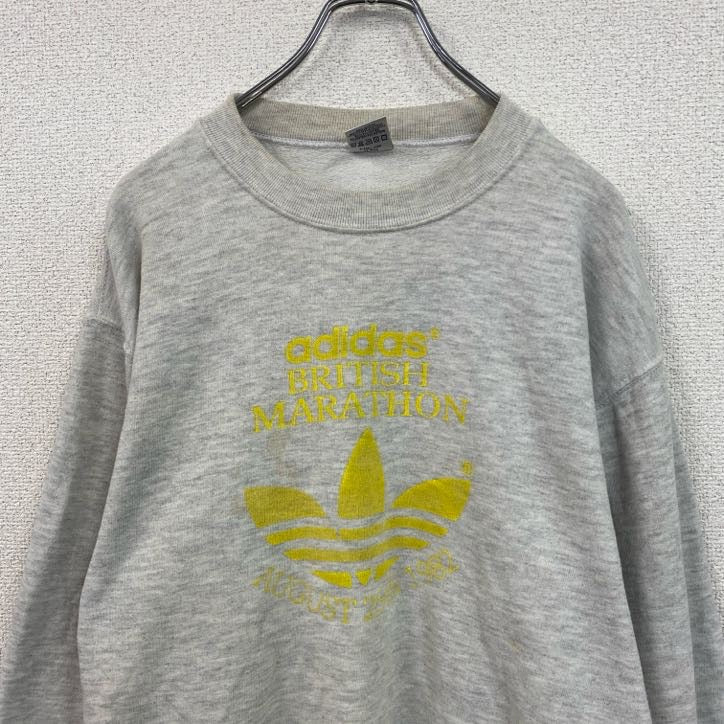 古着 used　80s　JERZEES　adidas　アディダス　他社ボディ　スウェット/トレーナー　ヴィンテージ　灰　グレー　灰色　Mサイズ
