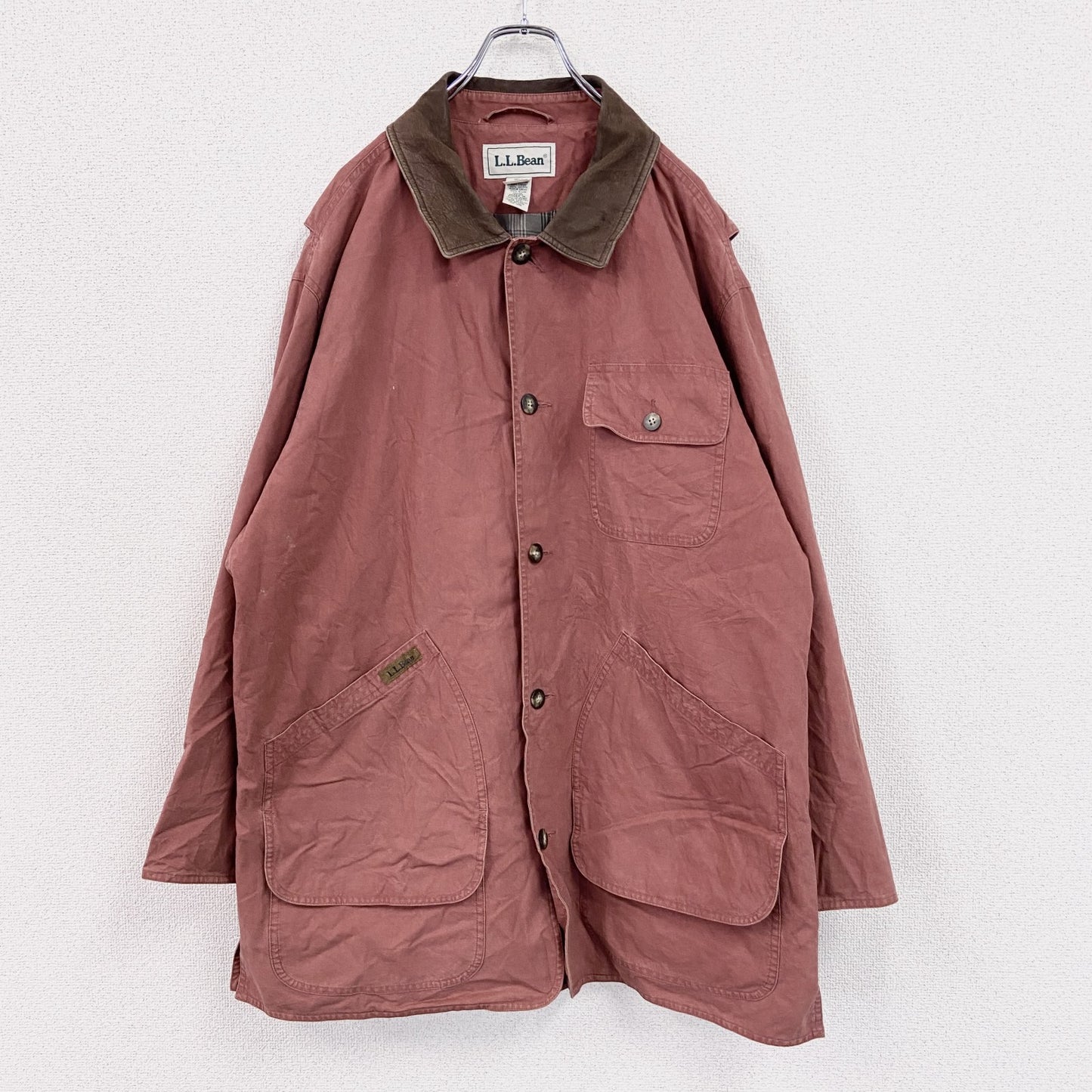 ～80s　L.L.Bean　エルエルビーン　ハンティングジャケット　5つポケット　ヴィンテージ　赤　レッド　XLサイズ