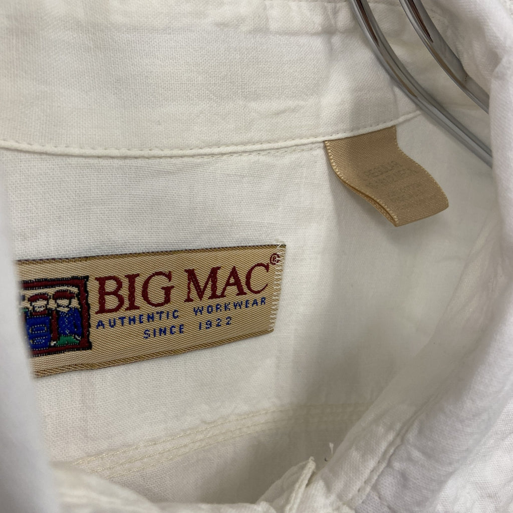 BIG MAC　ビックマック　長袖シャツ　白　ホワイト　古着