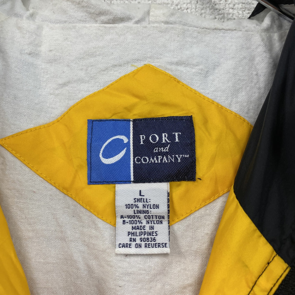 90s　PORT and COMPANY　ポートアンドカンパニー　アノラックパーカー　黄色　イエロー　Lサイズ　　ヴィンテージ　古着