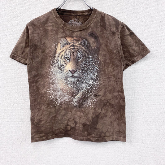THE MOUNTAIN　ザマウンテン　半袖プリントTシャツ　虎　茶色　ブラウン　Lサイズ