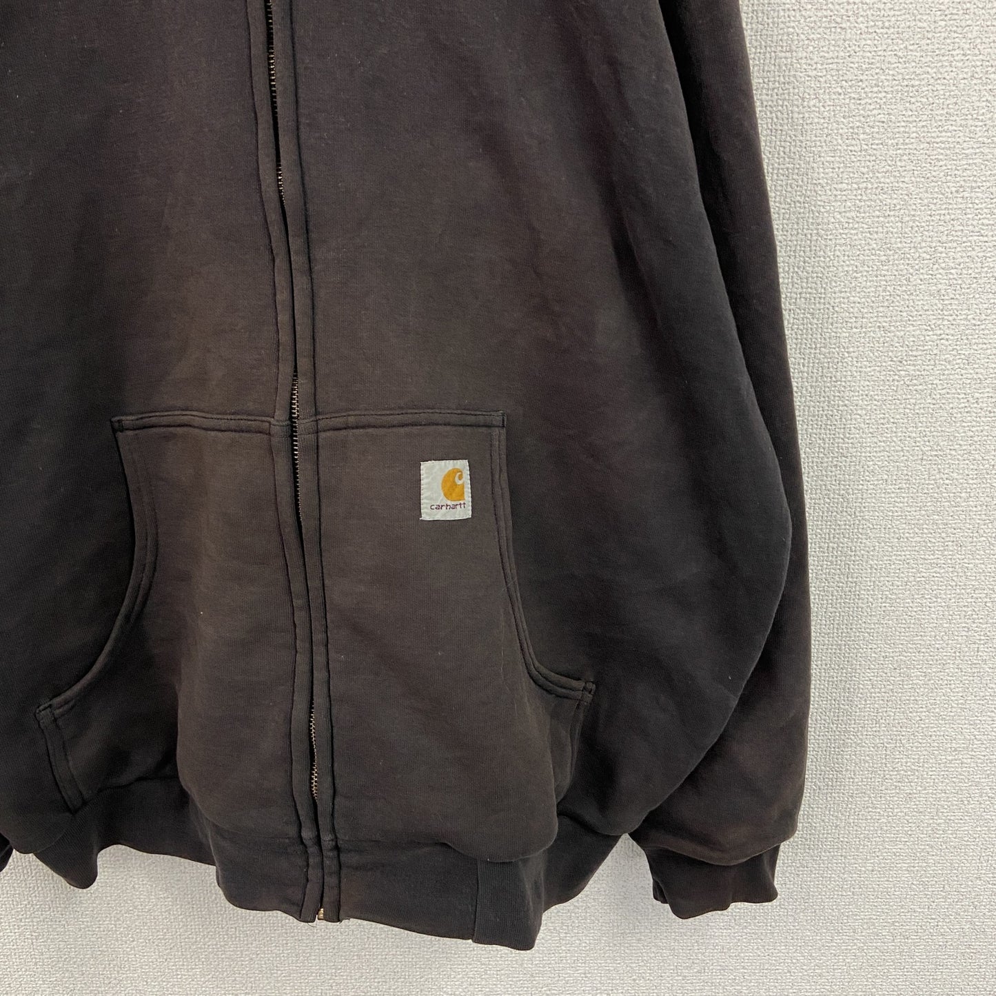 ～00s　Carhartt　カーハート　フルジップスウェットパーカー/フーディー　フェード　黒　ブラック　
