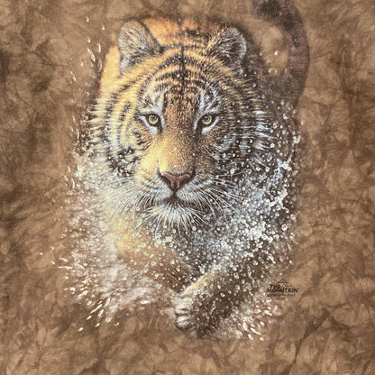 THE MOUNTAIN　ザマウンテン　半袖プリントTシャツ　虎　茶色　ブラウン　Lサイズ