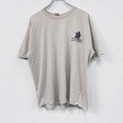 GILDAN　ギルダン　半袖プリントTシャツ　ベージュ　XLサイズ