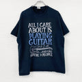 GILDAN　ギルダン　半袖プリントメッセージTシャツ　6連プリント　英字プリント　黒　ブラック　XLサイズ カットソー メンズ コットン 古着