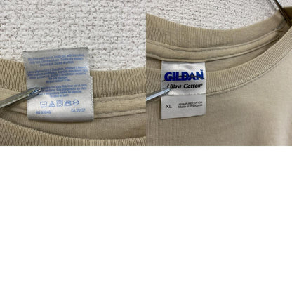 GILDAN　ギルダン　半袖プリントTシャツ　ベージュ　XLサイズ