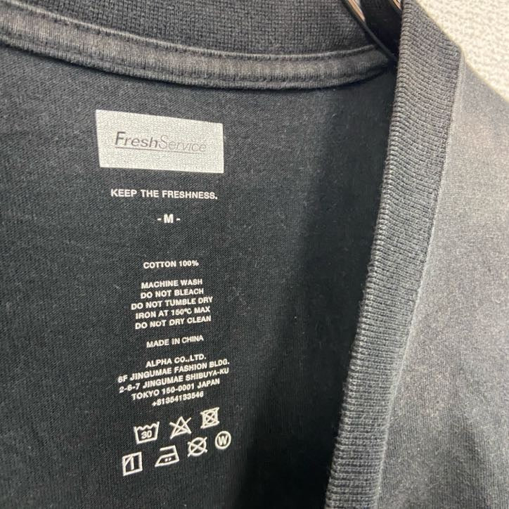 Fresh Service　半袖Tシャツ　黒　ブラック　Mサイズ　古着