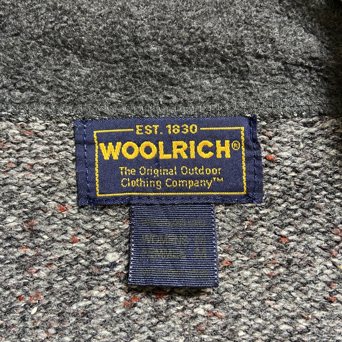 古着　used　WOOLRICH　ウールリッチ　長袖ハーフジップニット　セーター　グレー　vintage　ヴィンテージ　Mサイズ