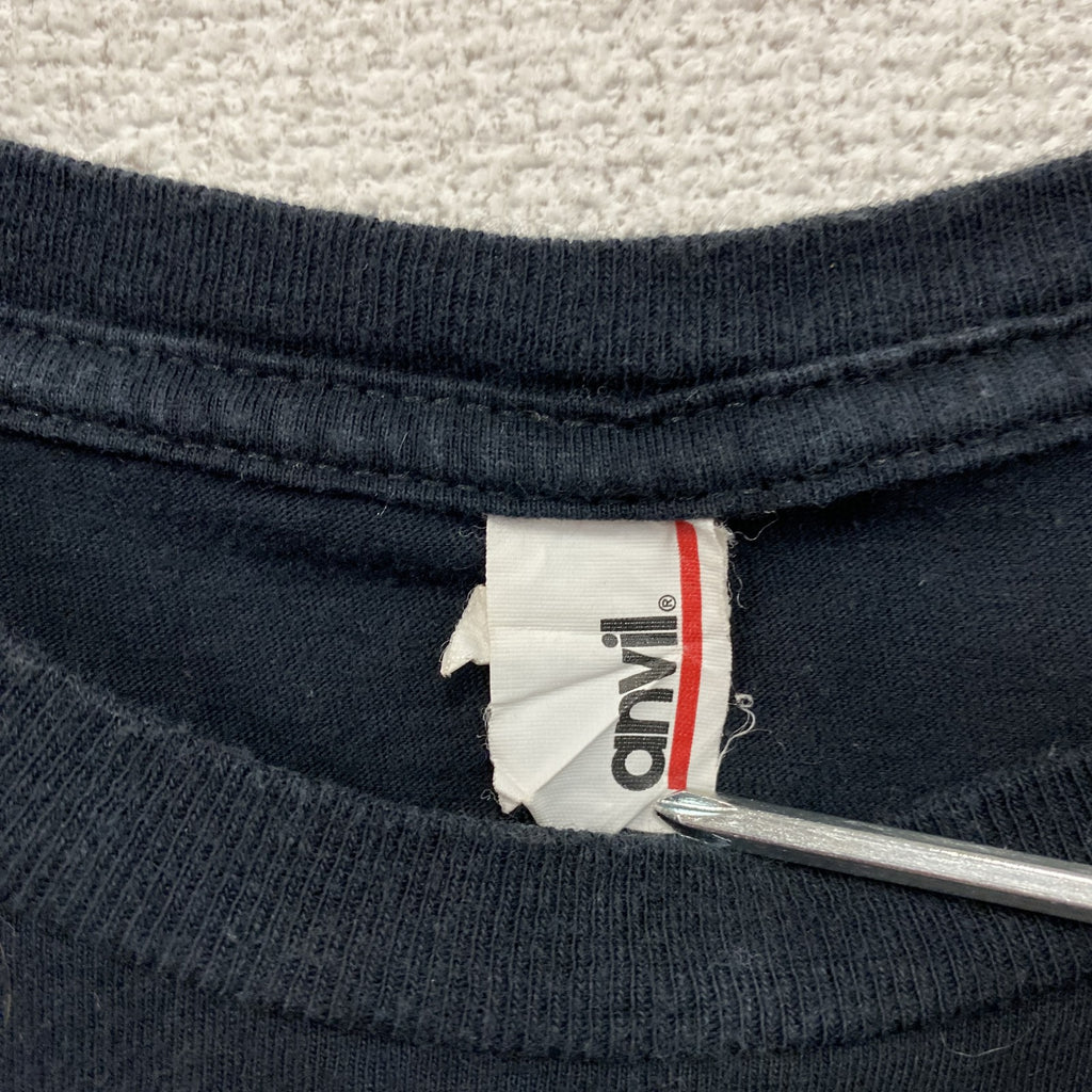 anvil　アンヴィル　Nutrition Depot　半袖プリントTシャツ　企業T　両面プリント　黒　ブラック　Lサイズ　古着