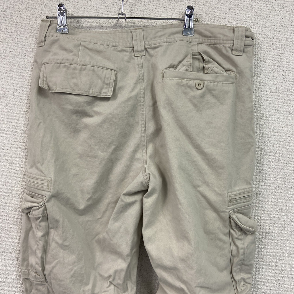 Lee　リー　カーゴパンツ　ワークパンツ　ジップフライ　ジップポケット　フラップポケット　ホワイトベージュ　W32サイズ　古着