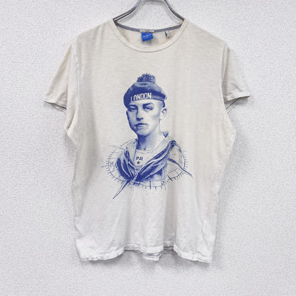 PepeJeans　ペペジーンズ　半袖プリントTシャツ　白　ホワイト　Lサイズ