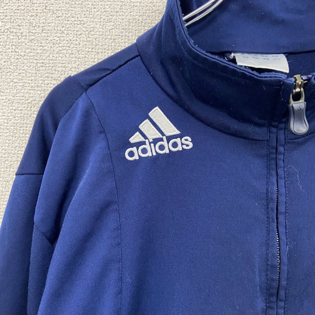 00s　adidas　アディダス　トラックジャケット/ジャージ　ヴィンテージ　スリーストライプス　紺　ネイビー　古着
