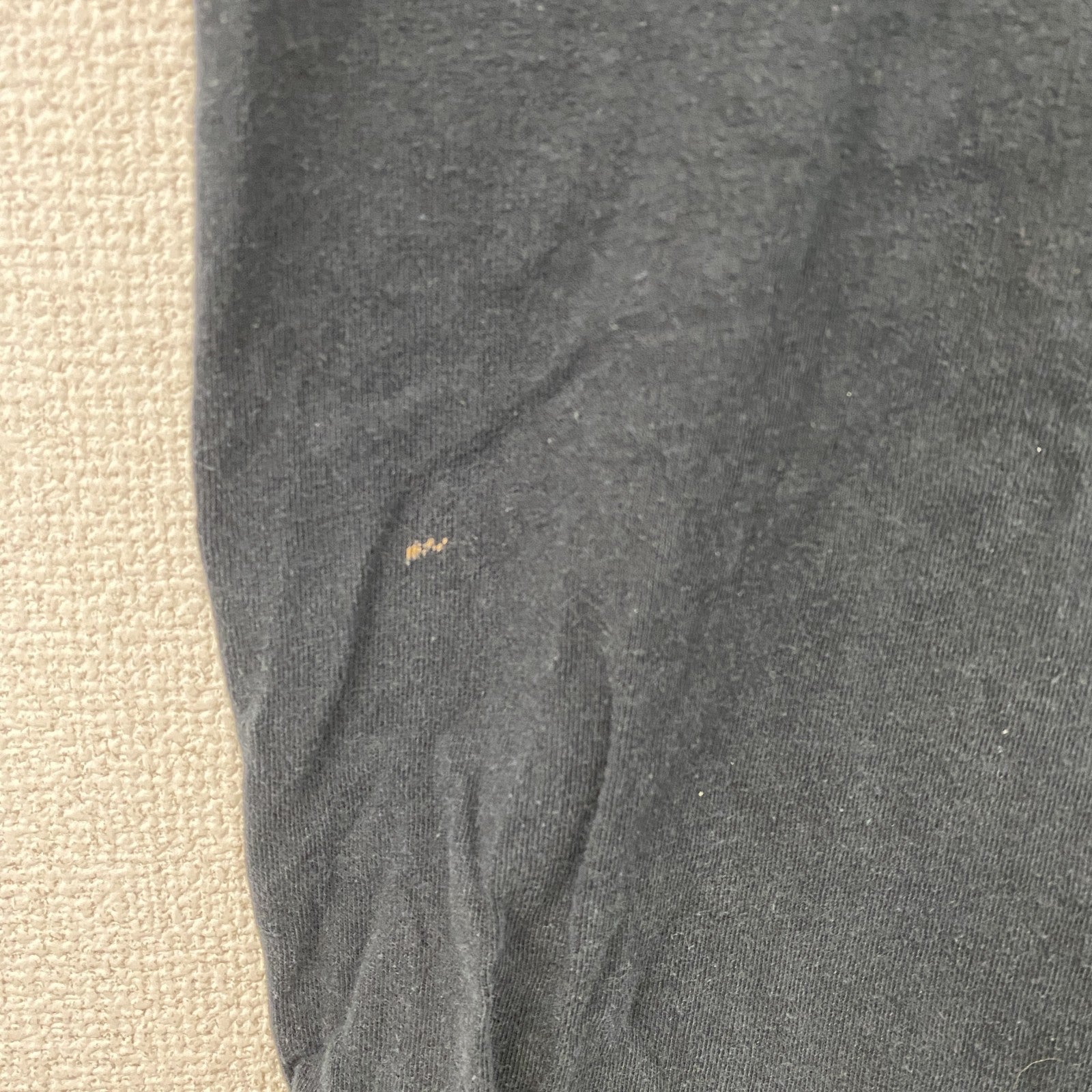 GILDAN　ギルダン　半袖プリントTシャツ　企業ロゴ　デカロゴ　英字プリント　両面プリント　クルーネック　黒　ブラック　Mサイズ　古着