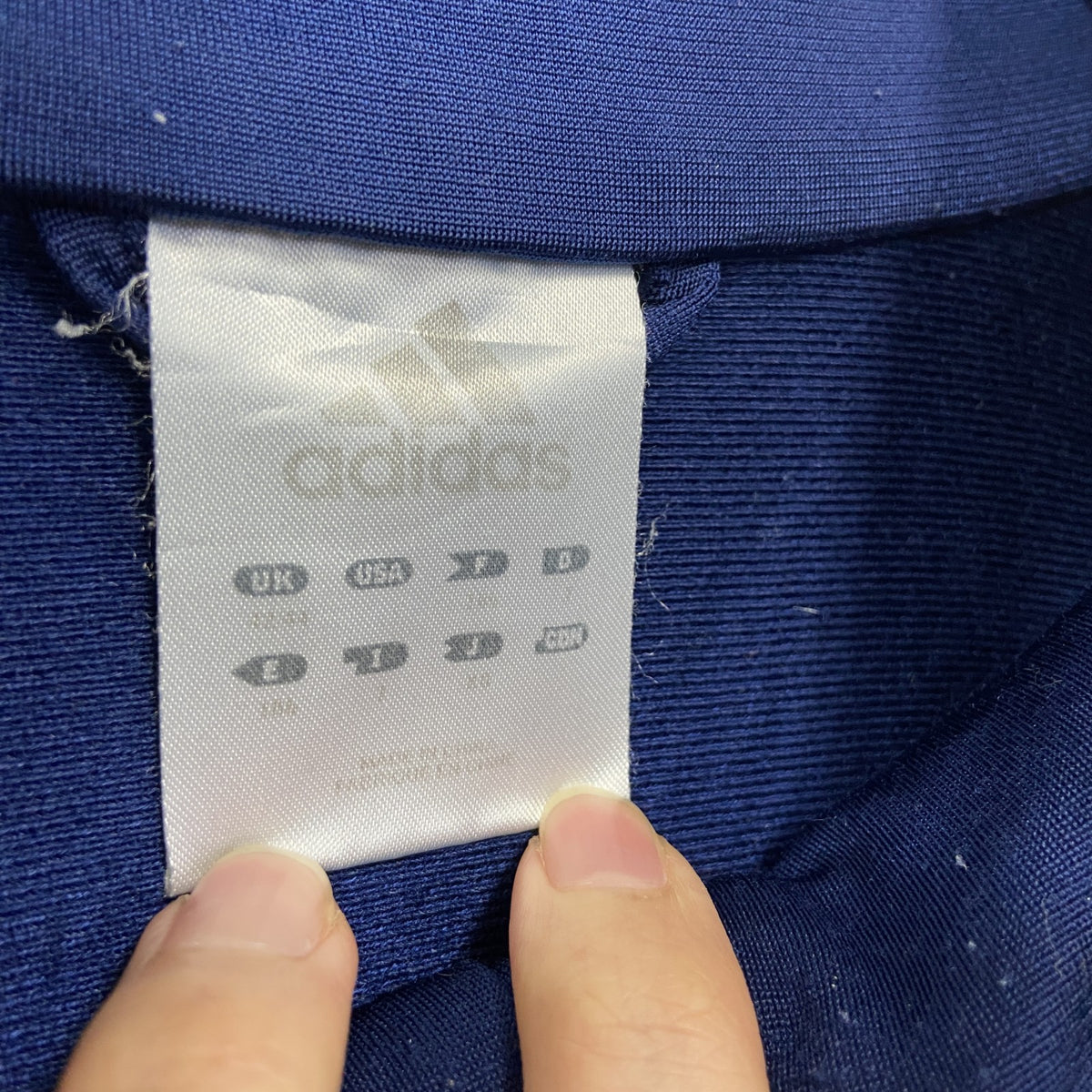 00s　adidas　アディダス　トラックジャケット/ジャージ　ヴィンテージ　スリーストライプス　紺　ネイビー　古着