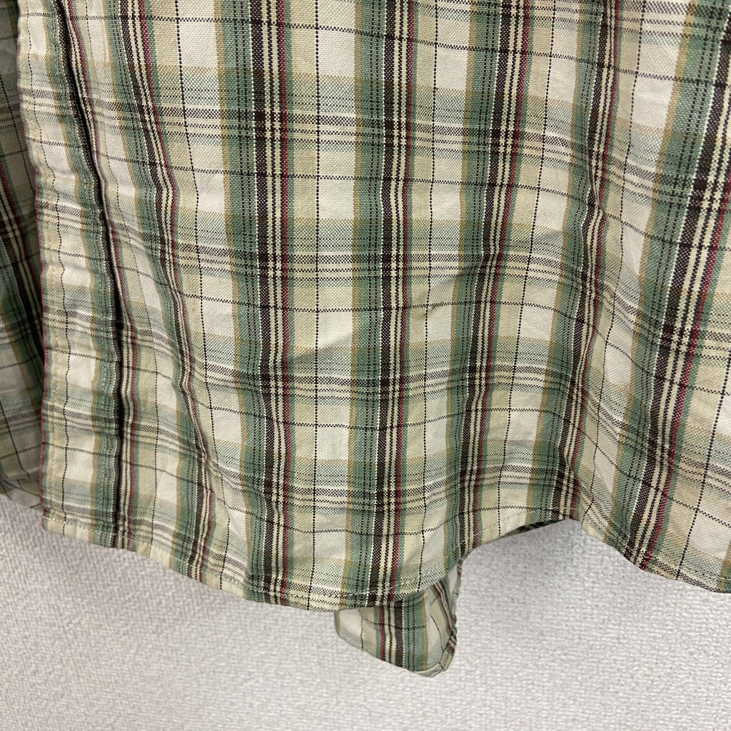 90s～　OLD GAP　オールドギャップ　長袖シャツ　白タグ　2つポケット　チェック柄　緑　グリーン　XLサイズ　　ヴィンテージ　古着