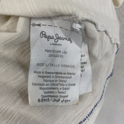 PepeJeans　ペペジーンズ　半袖プリントTシャツ　白　ホワイト　Lサイズ