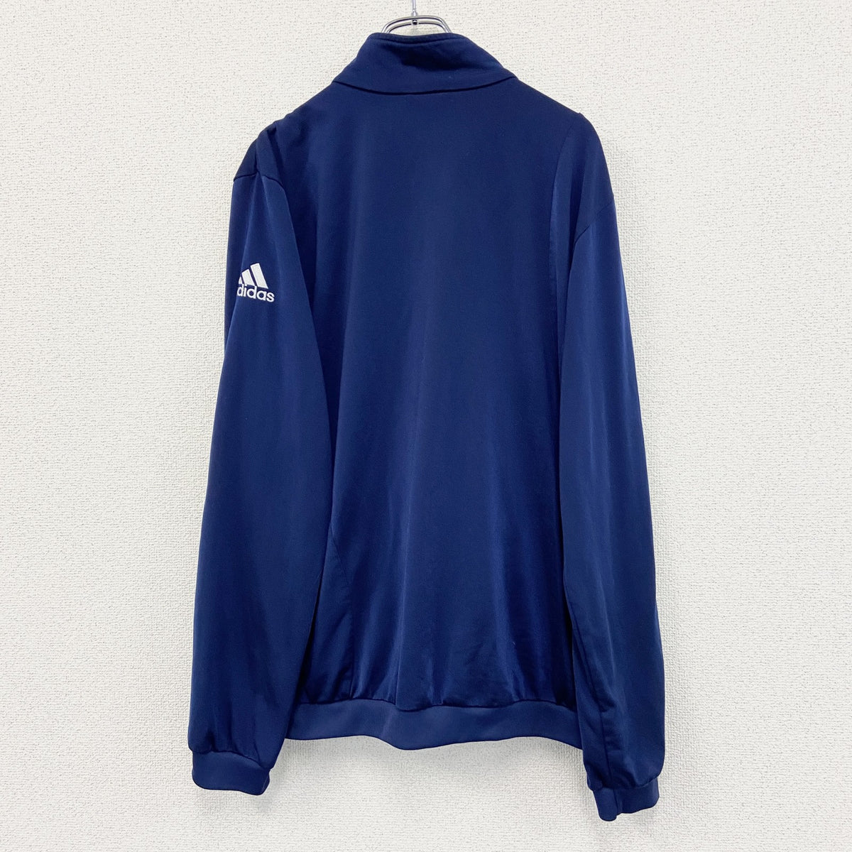 00s　adidas　アディダス　トラックジャケット/ジャージ　ヴィンテージ　スリーストライプス　紺　ネイビー　古着