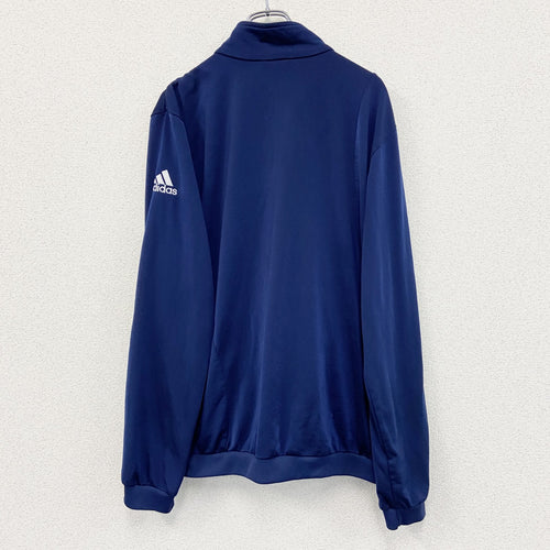 00s　adidas　アディダス　トラックジャケット/ジャージ　ヴィンテージ　スリーストライプス　紺　ネイビー　古着