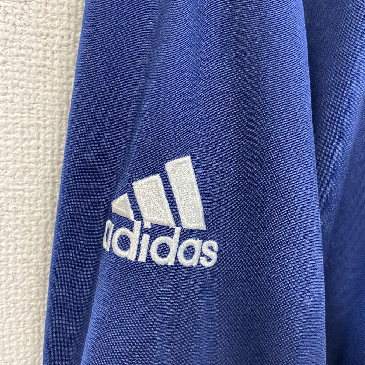 00s　adidas　アディダス　トラックジャケット/ジャージ　ヴィンテージ　スリーストライプス　紺　ネイビー　古着