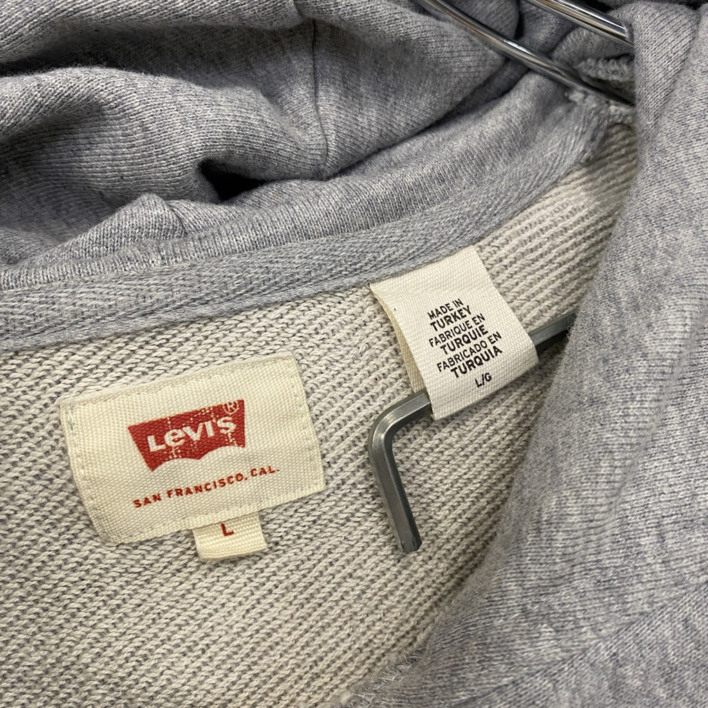 Levi's　リーバイス　スウェットパーカー/フーディー　デカロゴ　灰色　グレー　Lサイズ　古着