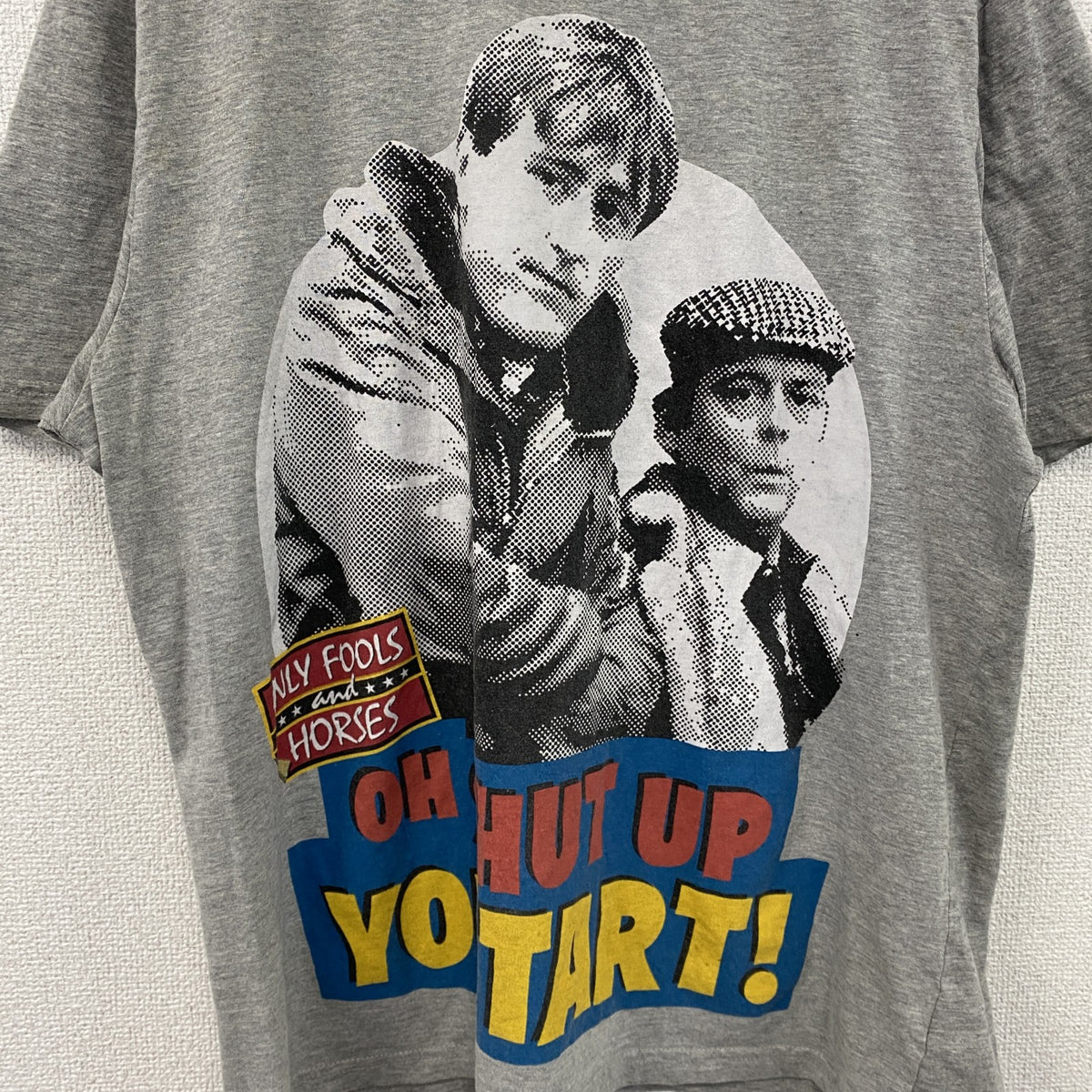 ONLY FOOLS and HORSES　半袖プリントTシャツ　灰色　グレー　Lサイズ カットソー メンズ コットン 古着