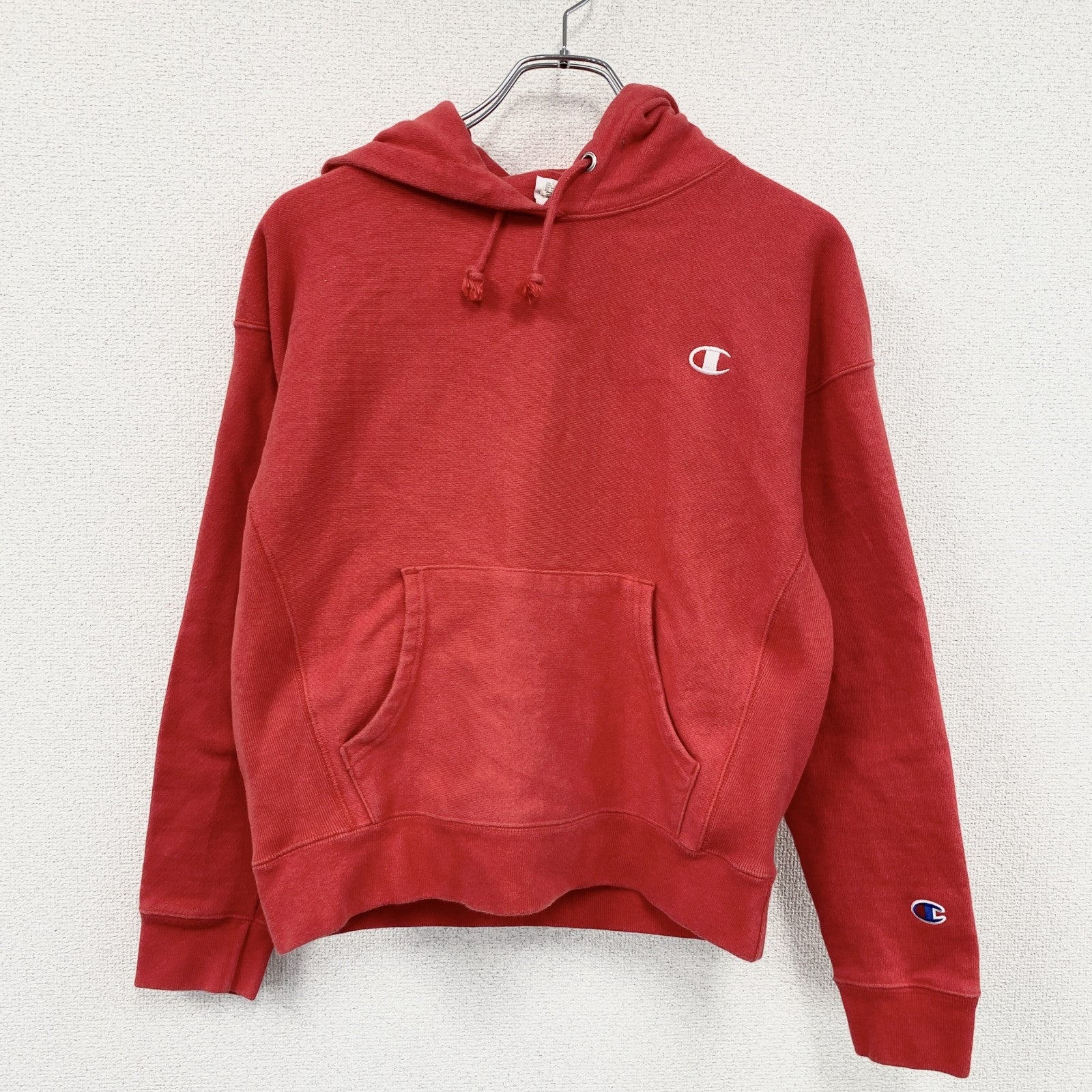 Champion　チャンピオン　リバースウィーブ　スウェットパーカー/フーディー　赤　レッド　Mサイズ　古着