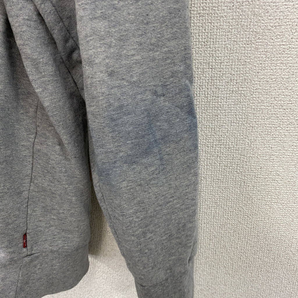 Levi's　リーバイス　スウェットパーカー/フーディー　デカロゴ　灰色　グレー　Lサイズ　古着