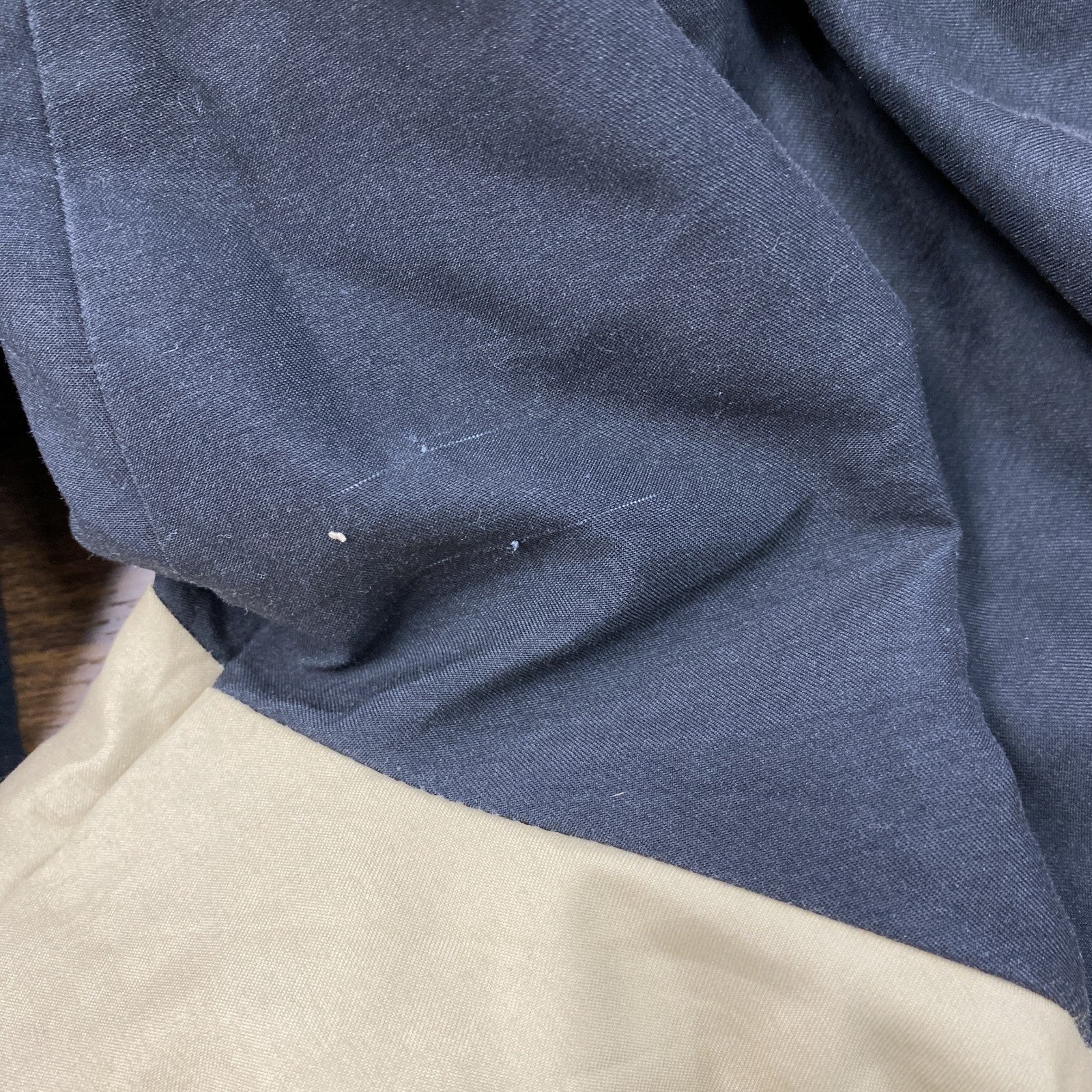 CLIFF KEEN ATHLETIC　フルジップジャケット　カレッジロゴ　ベージュ　黒　ブラック　Mサイズ　古着