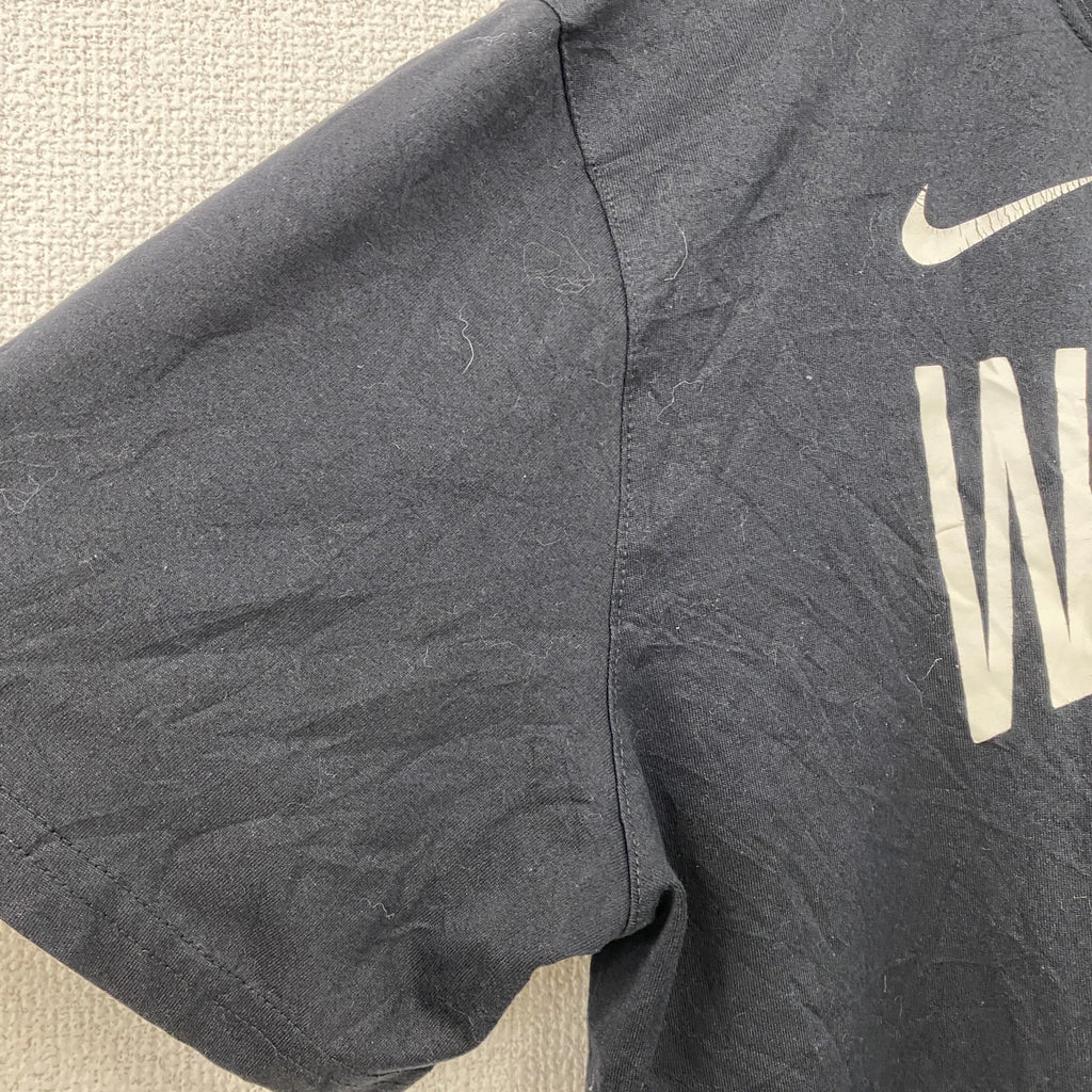 NIKE　ナイキ　半袖プリントTシャツ　アーチプリント　スウッシュ　黒　ブラック　Lサイズ　古着