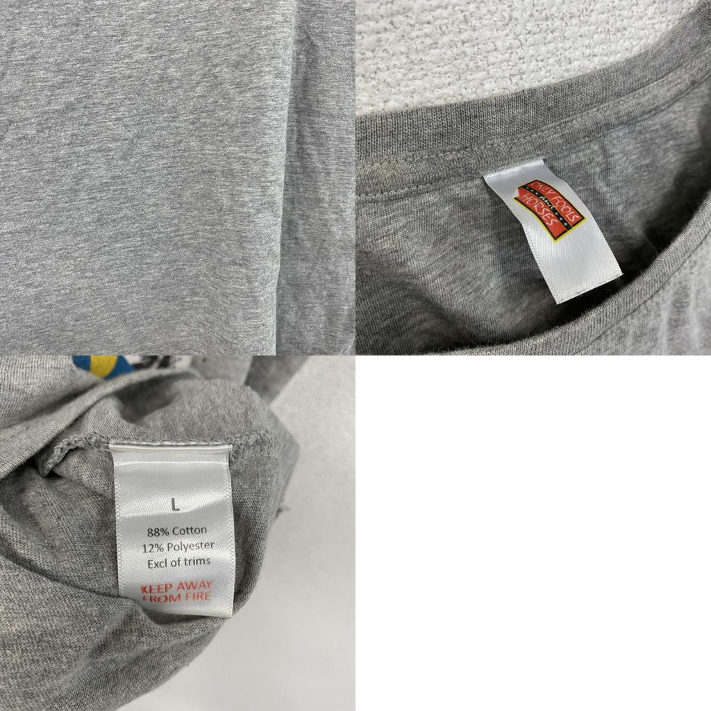 ONLY FOOLS and HORSES　半袖プリントTシャツ　灰色　グレー　Lサイズ カットソー メンズ コットン 古着
