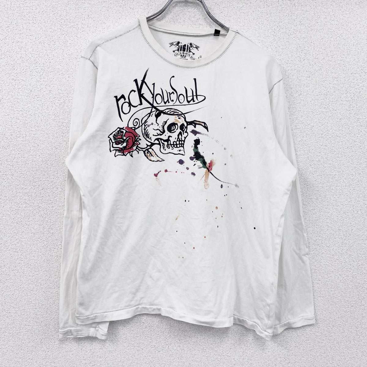 CLOCKHOUSE　長袖Tシャツ/ロンT　白　ホワイト　2XLサイズ　古着
