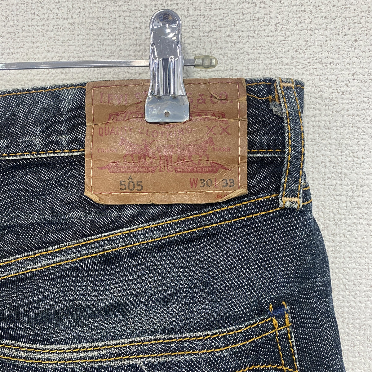 Levi's　リーバイス　505　デニムパンツ　ジップフライ　インディゴ　W30サイズ　古着
