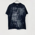 INK　半袖プリントTシャツ　ミュージック　ギター　黒　ブラック　Lサイズ　古着