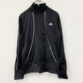 00s　adidas　アディダス　トラックジャケット/ジャージ　パフォーマンスロゴ　デカロゴ　刺繍ロゴ　ヴィンテージ　黒　ブラック　Lサイズ　古着