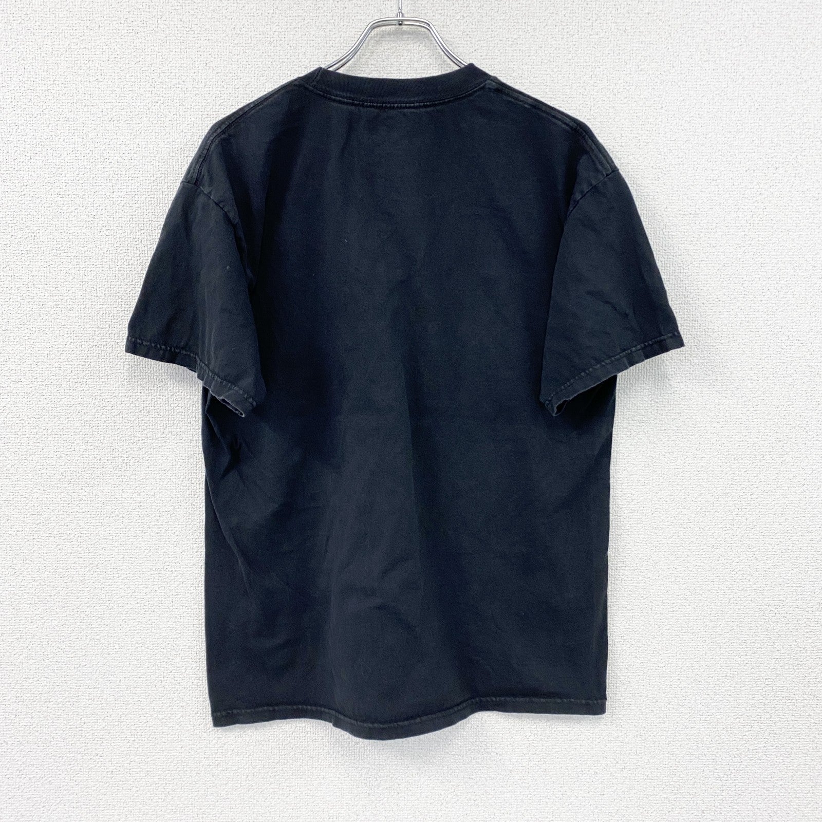 INK　半袖プリントTシャツ　ミュージック　ギター　黒　ブラック　Lサイズ　古着