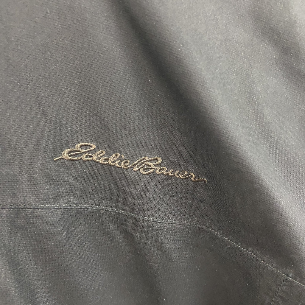 Eddie Bauer　エディーバウアー　ロングコート/ブルゾン　2way　取り外し　黒　ブラック　Sサイズ メンズ ポリエステル ウール 古着