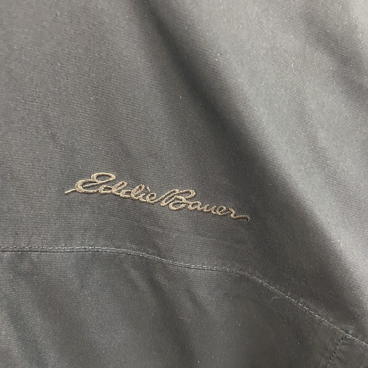 Eddie Bauer　エディーバウアー　ロングコート/ブルゾン　2way　取り外し　黒　ブラック　Sサイズ メンズ ポリエステル ウール 古着
