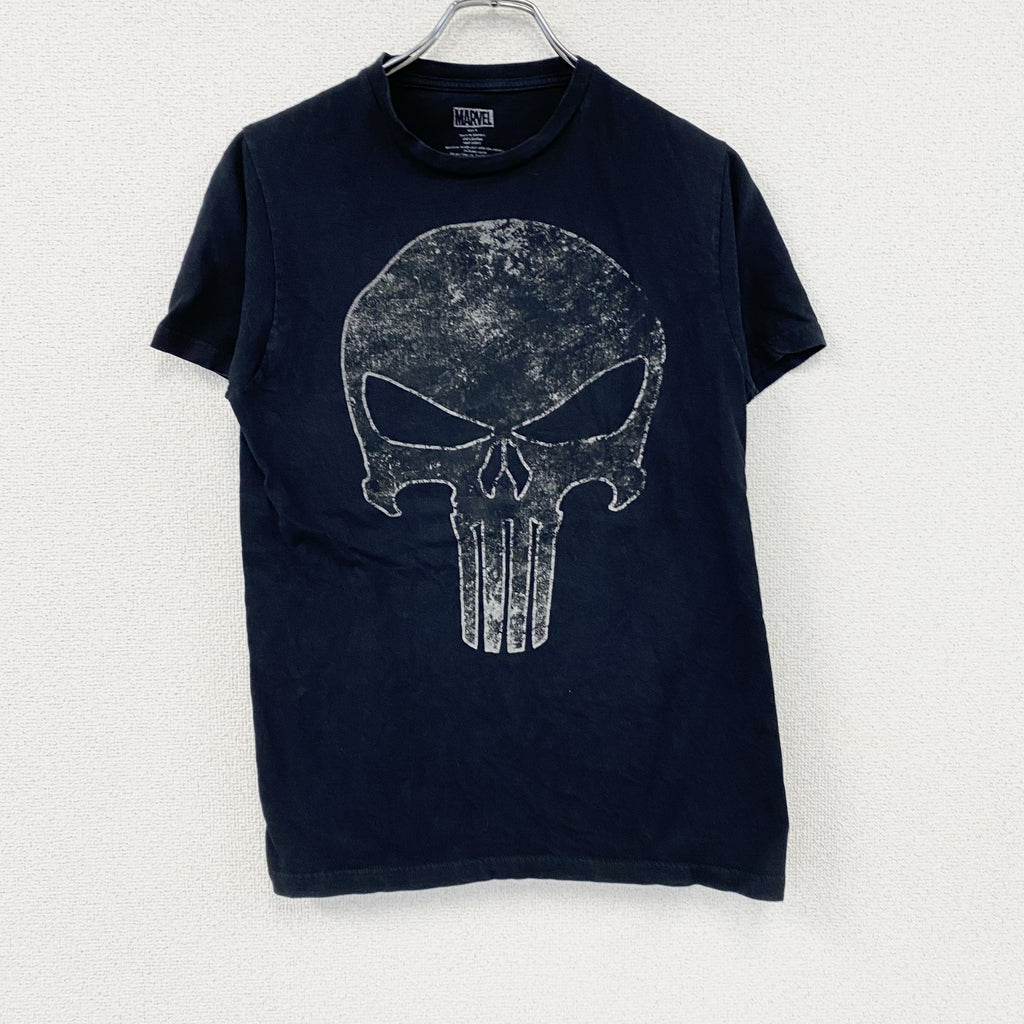 MARVEL　マーベル　パニッシャー　半袖プリントキャラクターTシャツ　アニメT　黒　ブラック　Sサイズ　古着
